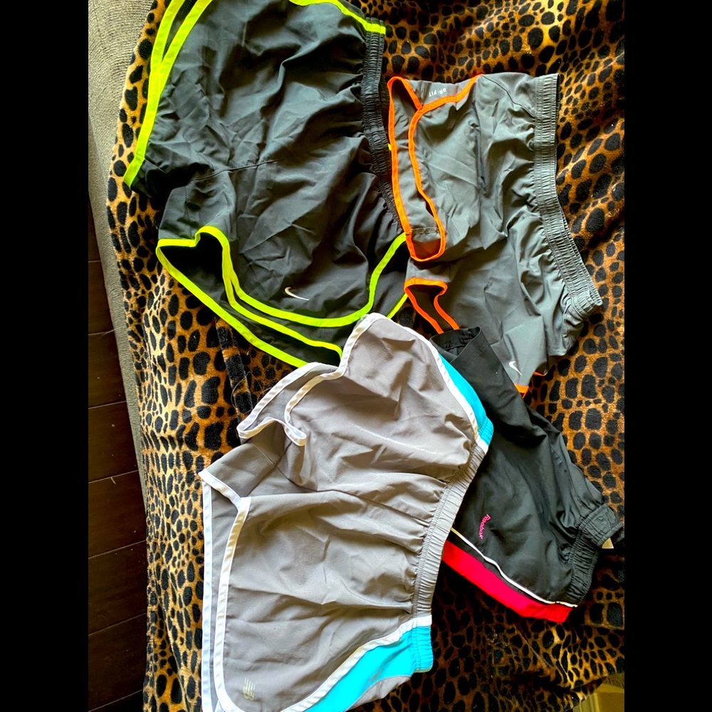 Set of four athletic shorts.  Plus more! Sm & med